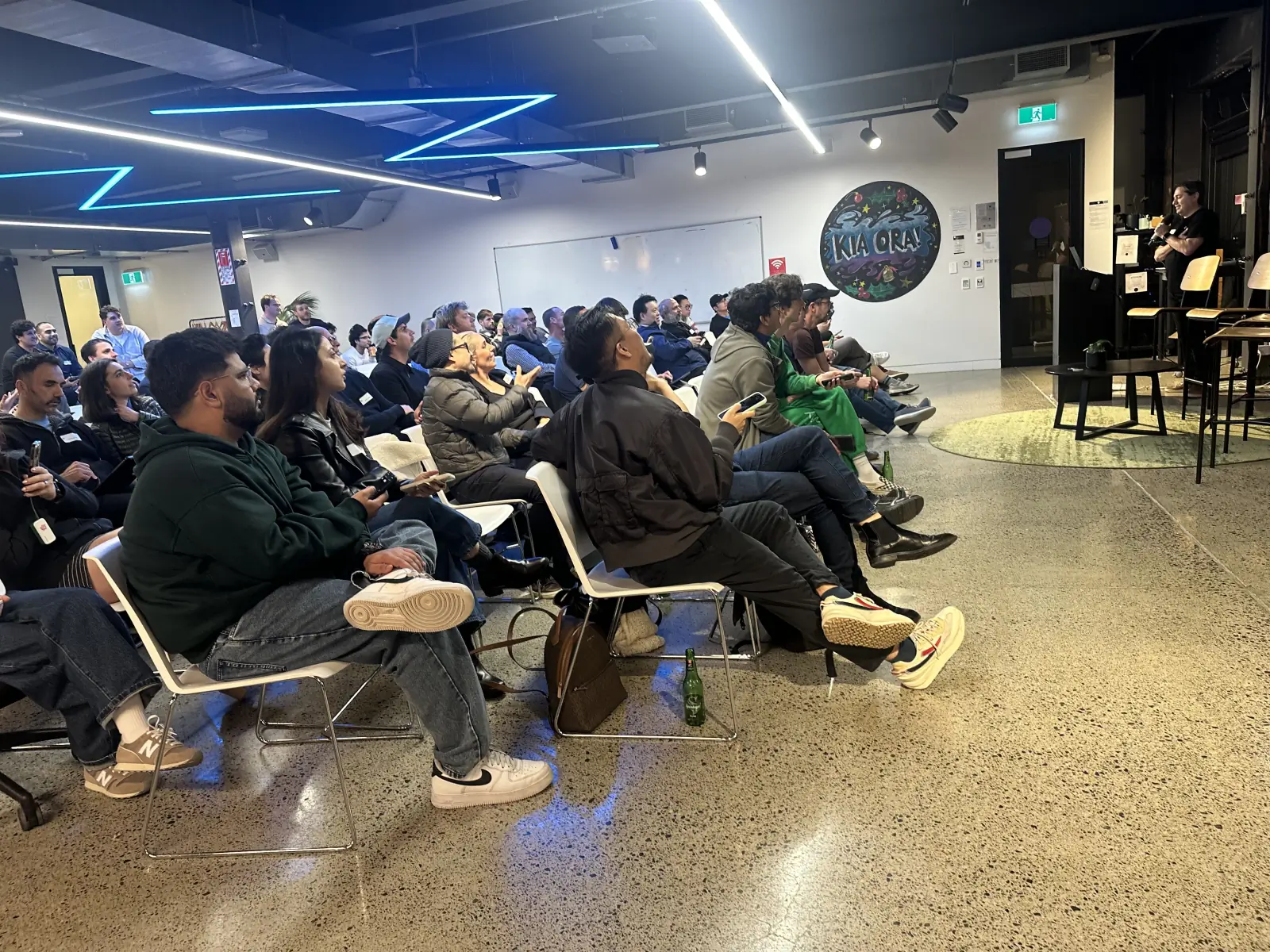 Cursor Meetup Auckland — audience during a live talk