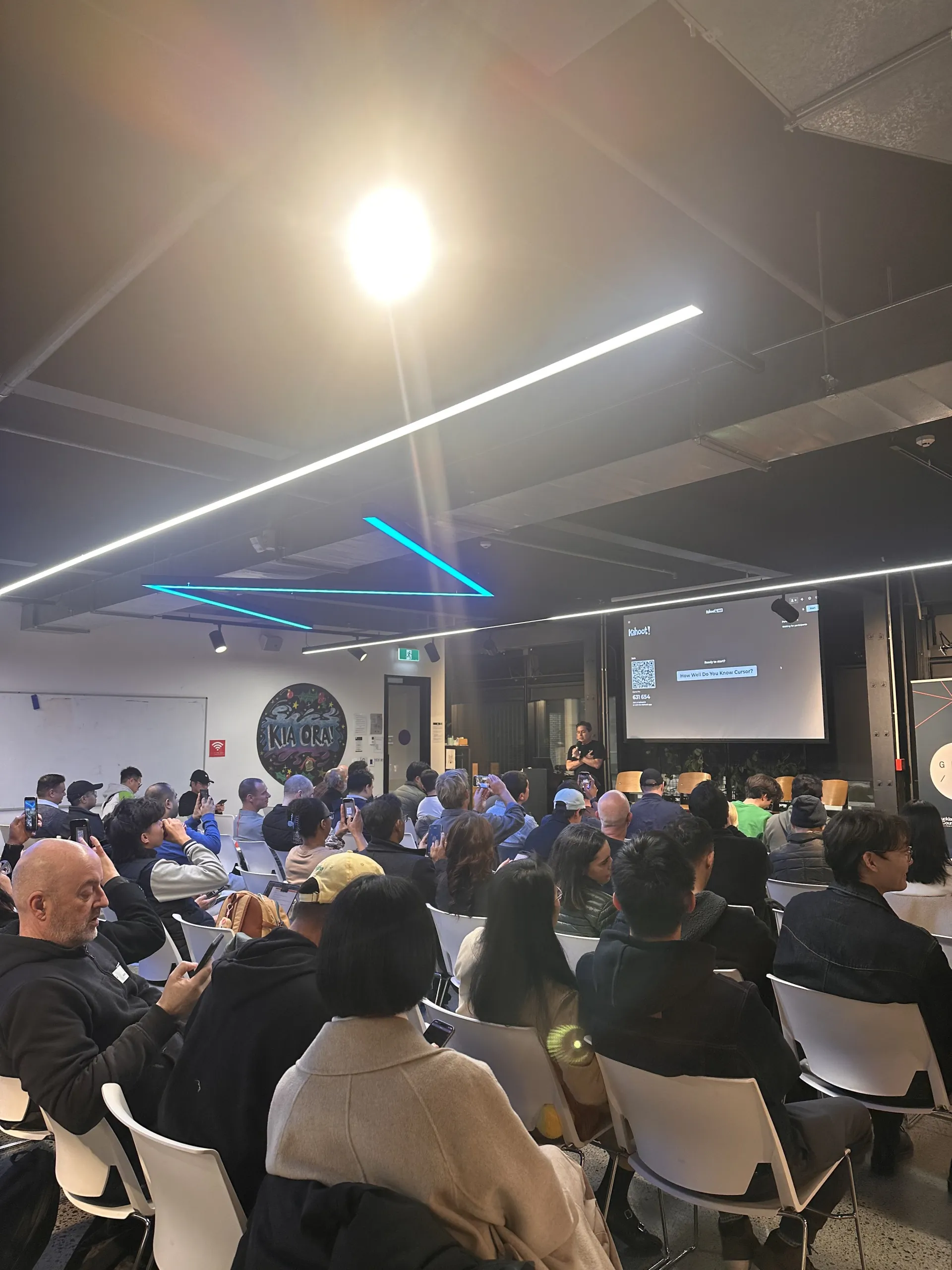 Cursor Meetup Auckland — audience joining the Cursor quiz