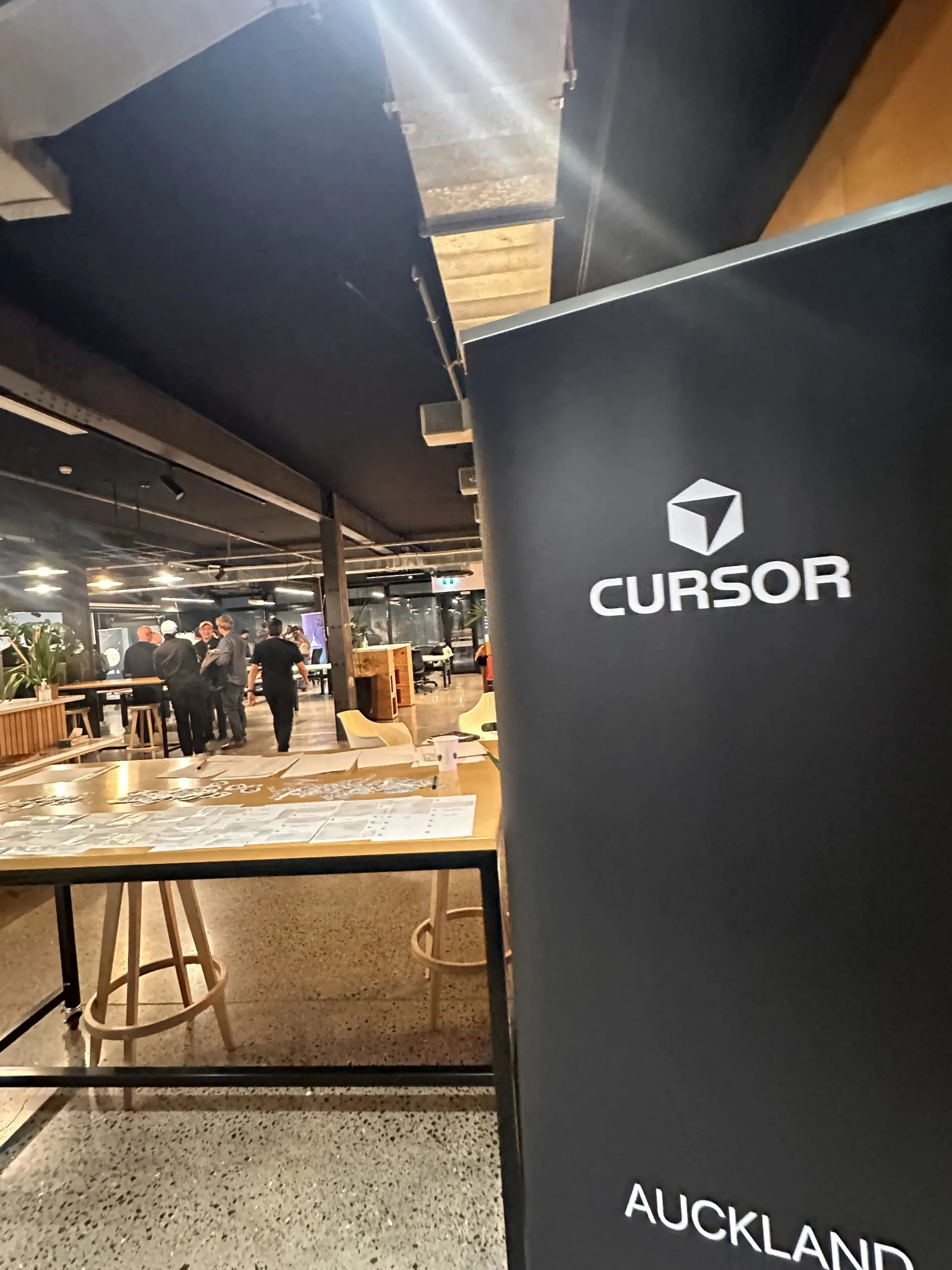Cursor Auckland pull-up banner at the venue entrance