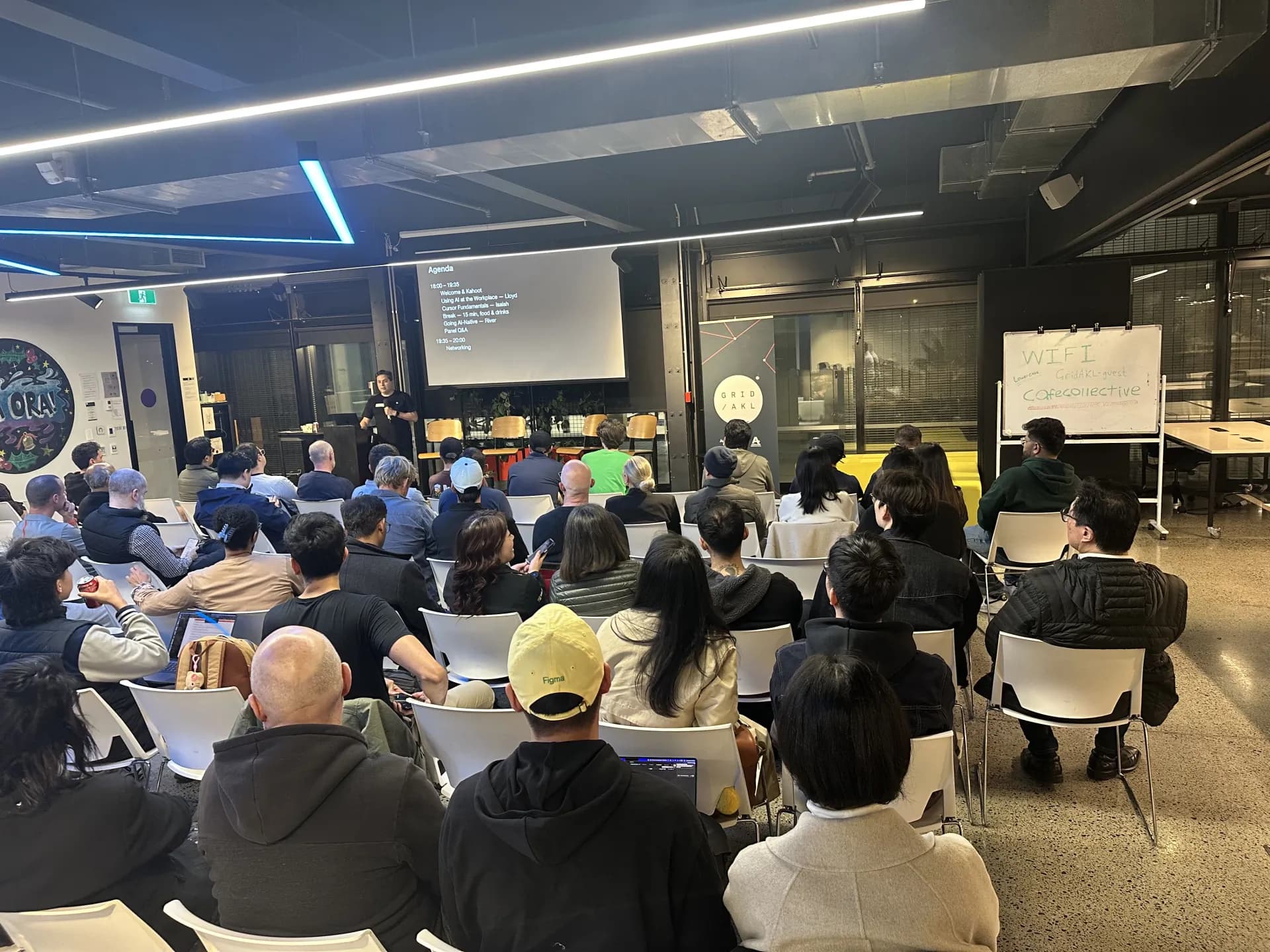 Presentation in progress at Cursor Meetup Auckland