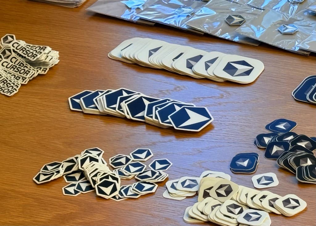 Cursor Christchurch Meetup — community stickers and pins
